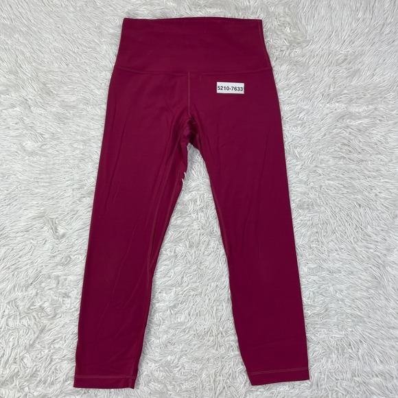 Lululemon Pants Womens 8 Pink Align High Rise Crop 23" Leggings Stretch Yoga Gym - Picture 12 of 12